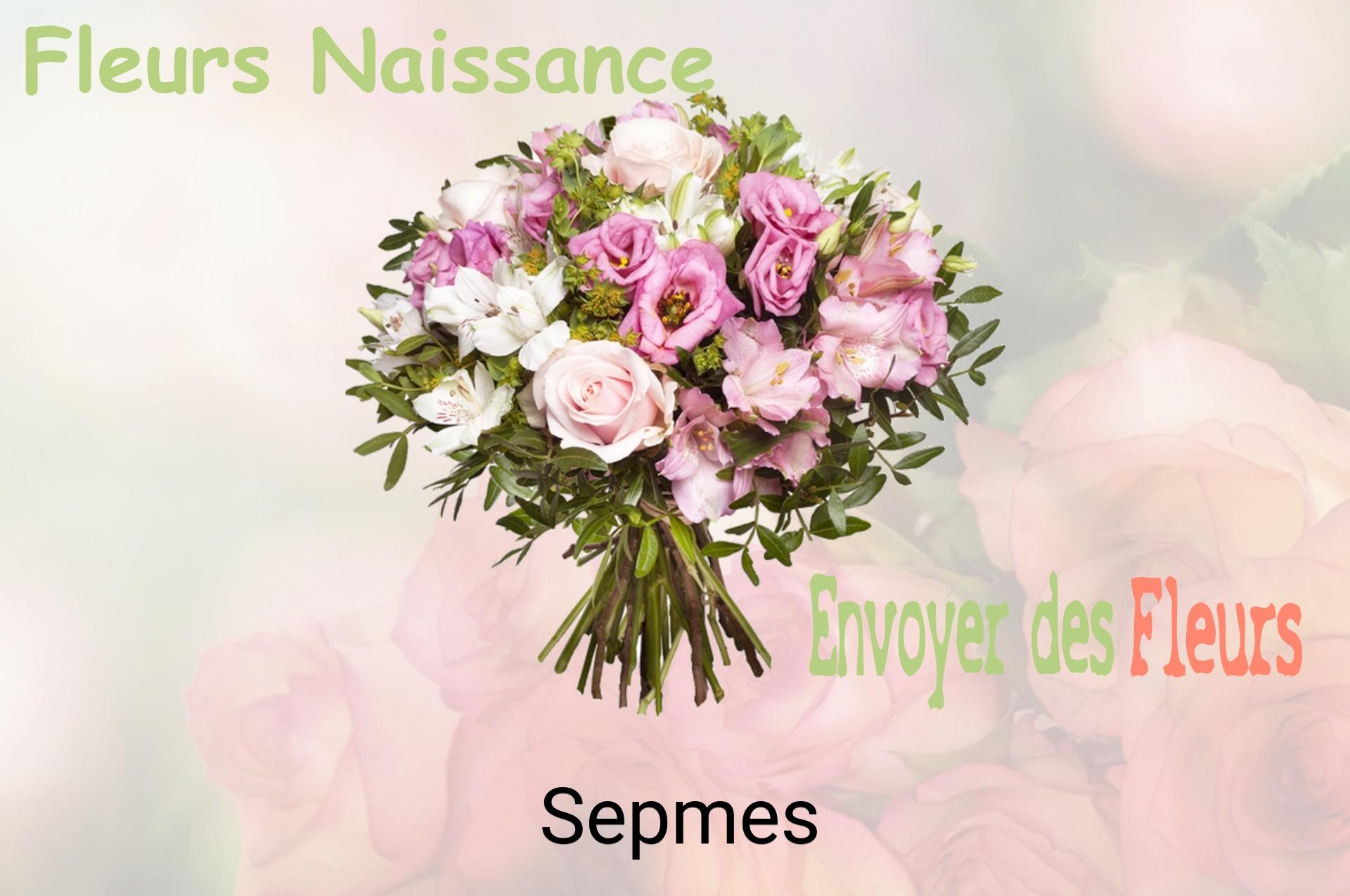 Bouquet de fleurs de naissance livré à Sepmes